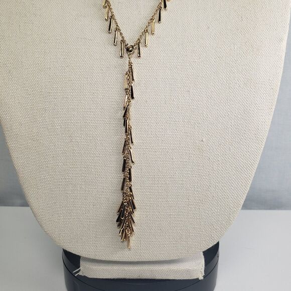 Vintage Kenneth Cole New York Dangle Bars Dangle Bars 24" Necklace w/6" Tassel - Picture 6 of 16